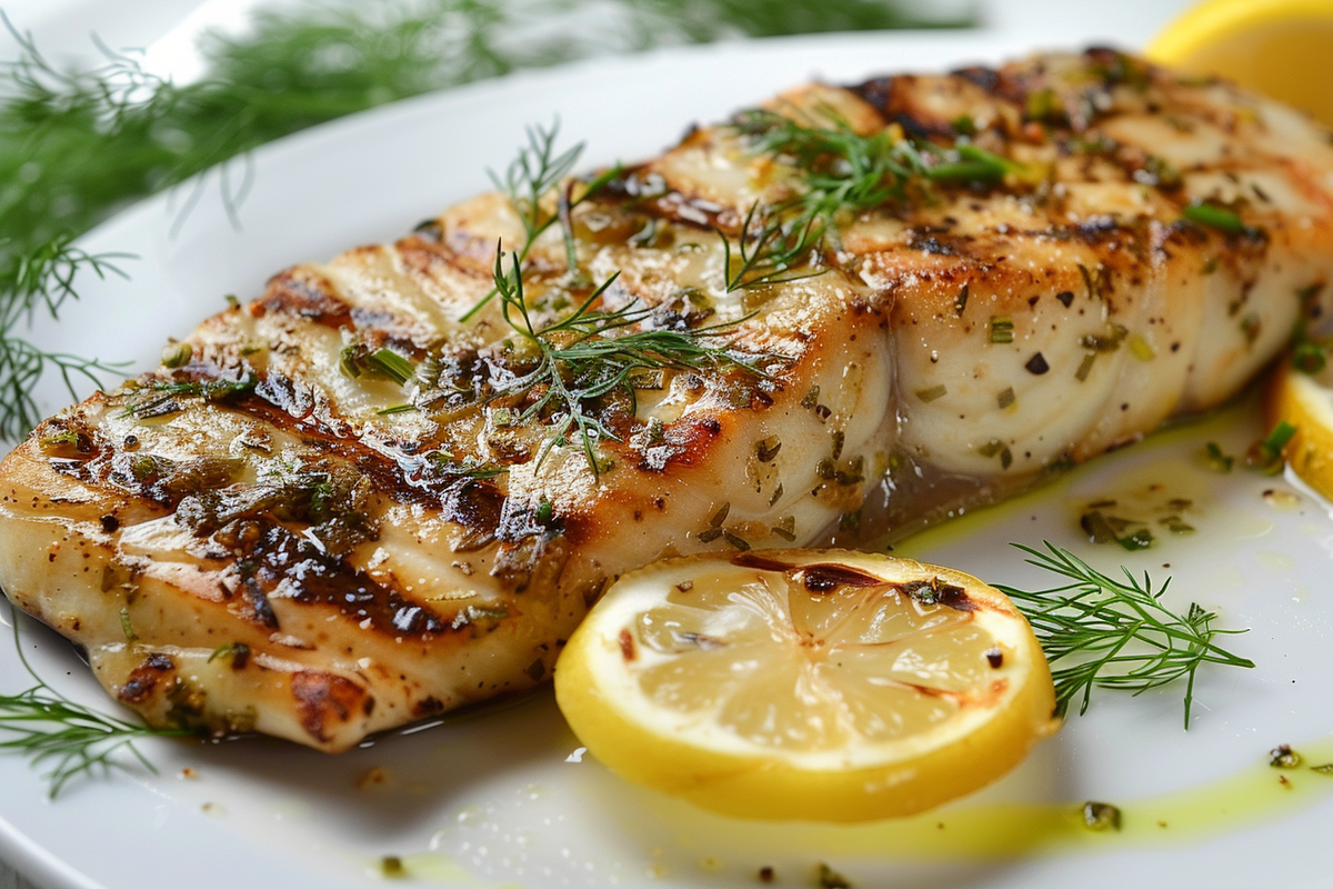 Gegrillten Zander mit Zitronen Öl & grünem Hawaii Salz