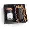 Geschenkbox Pfeffer & Fein als Genusspräsent mit Design-Pfeffermühle und Premium Tellicherry Pfeffer in Keramikdose.