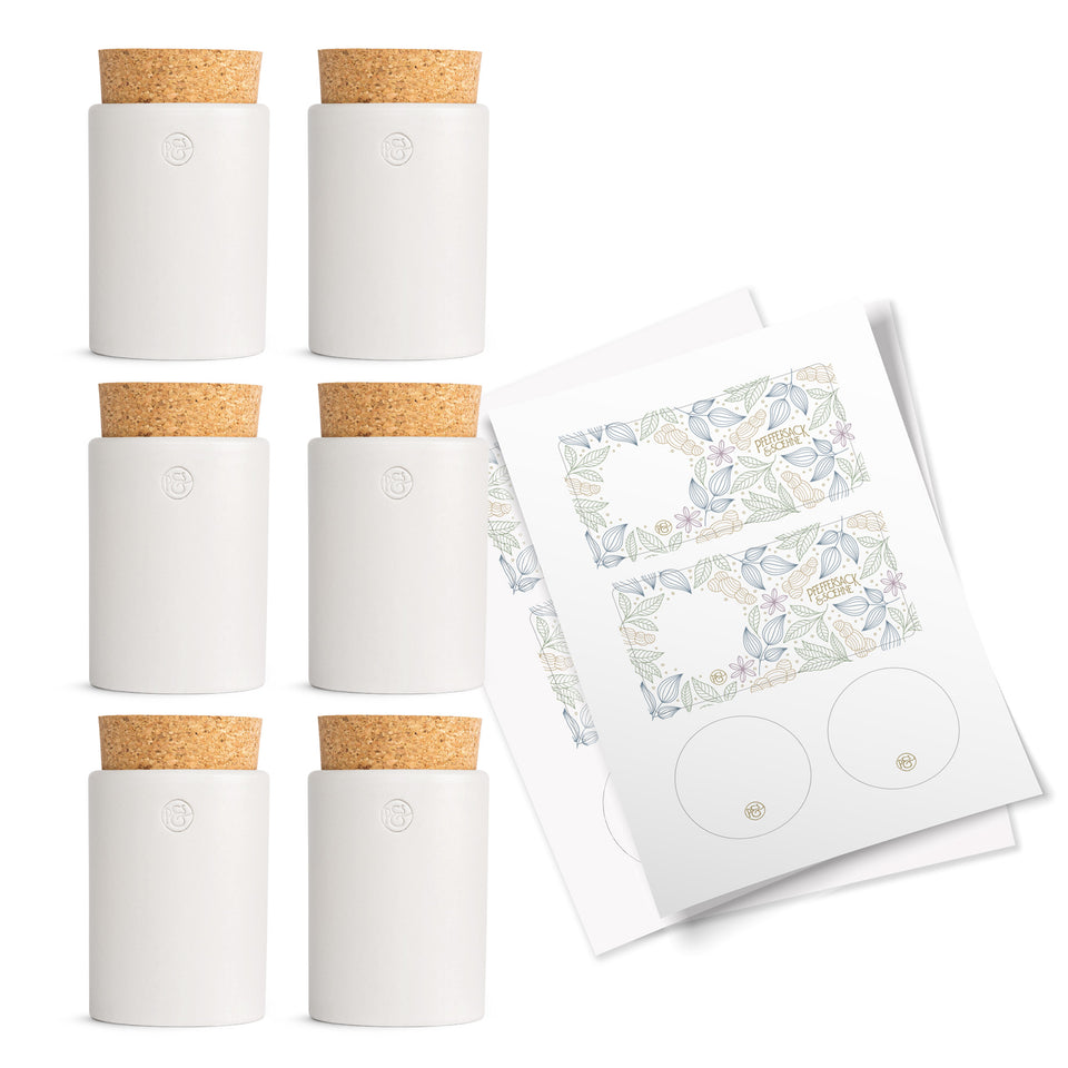 Keramikdosen 6er Set– warmgrau