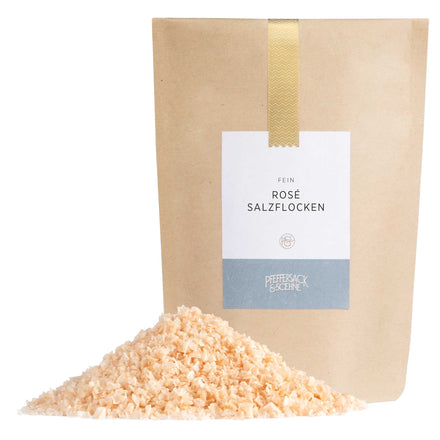 Rosé Salzflocken im Nachfüllbeutel – mild salzig & knusprig, aromatisch & vielseitig einsetzbar in Dips, Brot & Gemüsegerichten